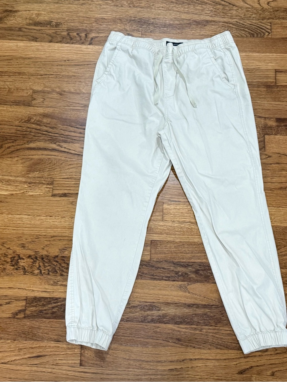 Aéropostale Men's Beige Stretch Jogger Pants 36" Waist L Cotton Spandex Pockets
